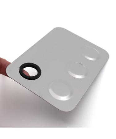 Miamay 6x4 Inches Stainless Steel Makeup Palette with 3-Dents Nail-Art Mixing Palette and 6 Inches Spatula Tool - Buy Online on GoSupps.com