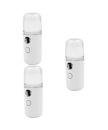Healeved 3 Pcs Spray Humidifier Nano Mist Sprayer Umidificador De Ar Portable Nano Facial Mister White 10cmX4cmx3pcs