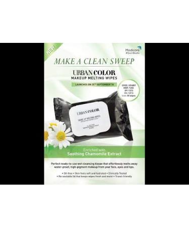 Urban Color Makeup Melting Wipes - Waterproof Makeup Remover for All Skin Types (30 Wipes) - International Shipping Available - Buy Online on GoSupps.com