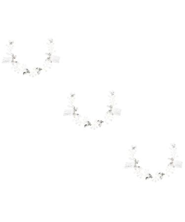 Beaupretty Comb Twisted Flower Arrangement and Comb Headwear headpiece for bride rhinestone hair comb Hair comb for women comb pearl hair clip hair accessory for women Hair