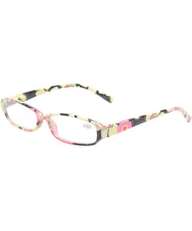 Women's Fashion Reading Glasses with Floral Design - 2.5x Magnification | Multicolor Spring Hinge Readers - Buy Online on GoSupps.com