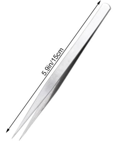 minkissy Tweezers Straight Thick Grade Stainless Steel Tool Sewing Clip Sewing Tool Tweezers Eye Sewing - Buy Online on GoSupps.com