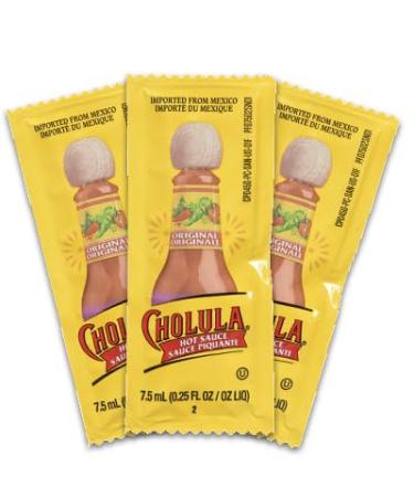 Hot Sauce Packet Bundle - INCLUDES Cholula Original Hot Sauce Packets 25 count - Great Addition to Compliment and Spice up Your Dishes!. 25 count good for on the go picnic traveling - Exclusive PaLiSoL CREATiONS Keychain included - Spice Up Any Meal On-th