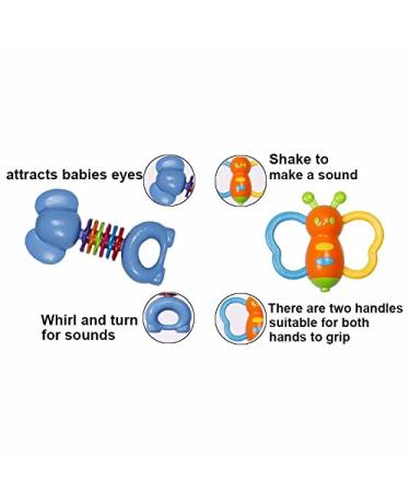 Babies Teether Toys 8pcs Gift Set | Educational Grab Toys for 3-12 Month Infants - Buy Online on GoSupps.com
