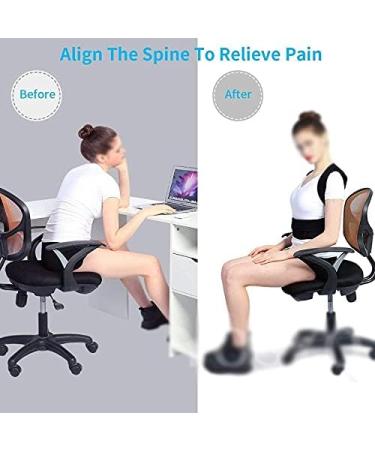 ZUIAI Posture Corrector for Men and Women Back Posture Brace Clavicle Support Stop Slouching and Hunching Adjustable Back Trainer(XXL) XX-Large B - Buy Online on GoSupps.com
