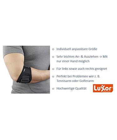 Luxor Epicondylitis Spange | Elbow Bandage for Tendon Relief & Stabilization | Unisex Dual-Sided | Shop Internationally - Buy Online on GoSupps.com
