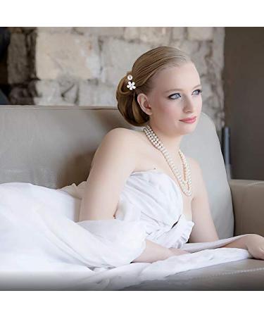 Buy 40 Wedding Hairpins - Pearl & Rhinestone Flower Bridal Hair Jewelry - U-Shaped Crystal Hair Accessories for Women & Girls - Buy Online on GoSupps.com