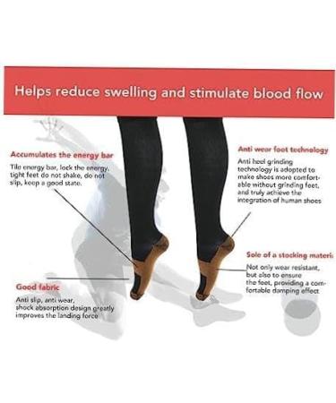 Copper Fiber Compression Socks for Stress Relief & Circulation Improvement - Ankle Compression Stockings for Running, Hiking, Cycling - Reduce Swelling & Foot Pain - Stay Active & Energized - Buy Online on GoSupps.com