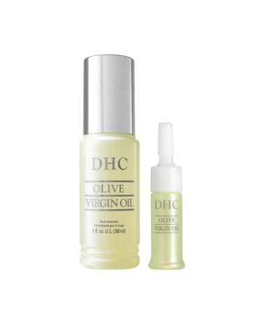 DHC Olive Virgin Oil and Olive Virgin Oil Mini Facial Moisturizer Hydrating Nourishing Lightweight Fragrance and Colorant Free All Skin Types 1 fl. oz. and 0.16 fl. oz.