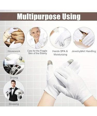 3 Pairs White Cotton Gloves 100% Cotton Gloves - Buy Online on GoSupps.com