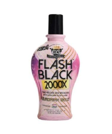 European Gold Flash Black 2000X Indoor Tanning Lotion with Time-Release DHA Bronzers, 12 Ounce