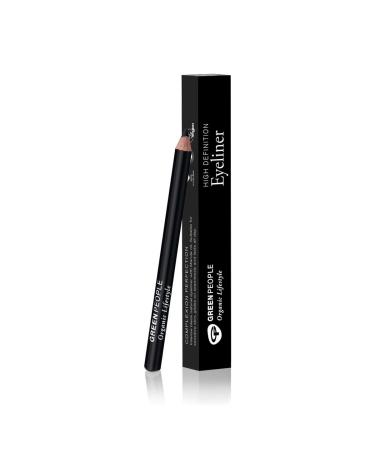Green People High Definition Eyeliner - Carbon Black |Black Eyeliner-Stift |Long color |Paraben-free make-up |Handy during pregnancy without gluten and animal experiments - Buy Online on GoSupps.com