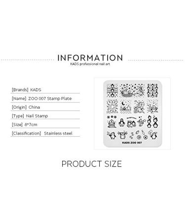 KADS Manicure Stamping Plates - Cute Animals Nail Art for Stunning Nail Designs | International Shipping Available - Buy Online on GoSupps.com