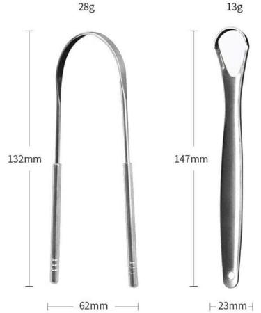 YXRRVING U Shape Tongue Scraper - Stainless Steel Tongue Cleaner Brush for Fresh Breath & Oral Hygiene - Buy Online on GoSupps.com