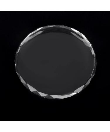 Transparent Glass Resin Nail Art Palette Nail Polish Gel Holder Drawing Color Palette Polish Mix Palette Manicure DIY Tool Cosmetic Mixing Palette Round glass piece 02 - Buy Online on GoSupps.com