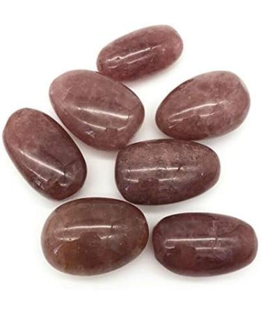 1pc Natural Strawberry Quartz Polished Palm Stone Crystal Gem Specimen Natural Stones and Minerals ERTEYIN - Buy Online on GoSupps.com