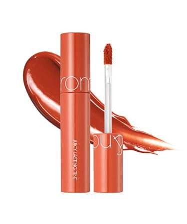 rom&nd Juicy Lasting Tint 08 APPLE BROWN  Vivid color  Juicy & Glossy Finish  Long-lasting  MLBB  moisturizing  Highly-Pigmented  Clear & Natural Makeup  Lip Tint for Daily Use  K-beauty  5.5g / 0.2 oz