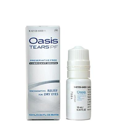 Oasis TEARS PF Preservative-Free Lubricant Eye Drops Relief for Dry Eyes, 0.34 Ounce