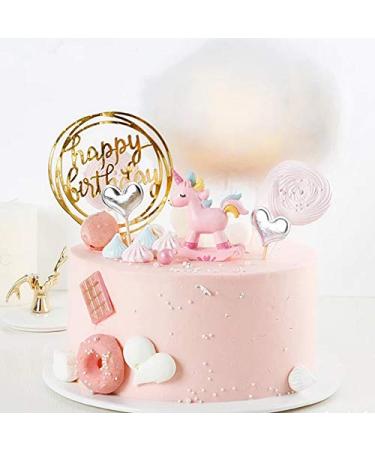 6-Pack Gold Birthday Cake Topper Set  Double-Sided Glitter  Acrylic Happy Birthday Cake Toppers /Cupcake Toppers  Birthday Decorations for Children or Adults. 6Pack-Gold2 - Buy Online on GoSupps.com