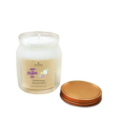 Happy Mother's Day Personalised SOYA Wax Honey Jar Candle (Lemongrass & Ginger Large) Lemongrass & Ginger Large