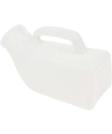 1200 ML Male Urinal with Cap Reusable Plastic Men Elderly Urinal Accessories for Home Elderly Urinal White - Buy Online on GoSupps.com