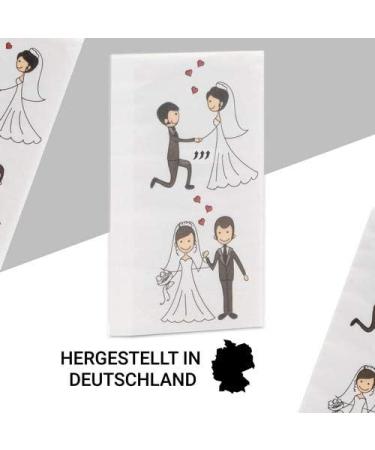 100 Handkerchiefs for Weddings | Adorable Couple Design - Perfect for Tears of Joy & Celebration - Buy Online on GoSupps.com