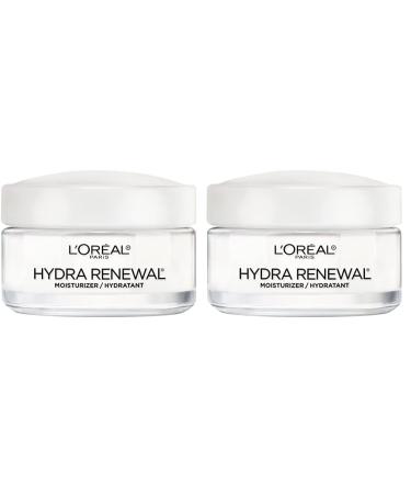 L'Oreal Paris Skincare Hydra-Renewal Face Moisturizer with Pro-Vitamin B5 for Dry Sensitive Skin All-Day Hydration 1.7 Oz (Pack of 2)