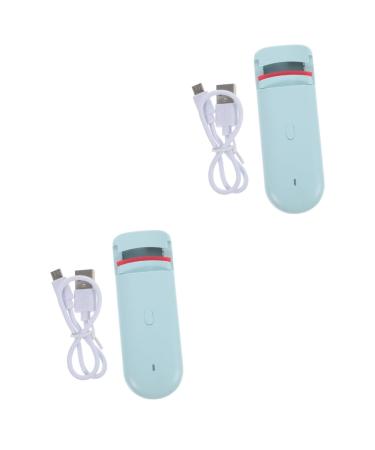 Beavorty 2pcs Electric Eyelash Curler Mascara Brush Lash Curler with Comb USB Rechargeable Eyelash Curler Heated Curler Power Tool Eyelash Makeup Tool Portable Accessories