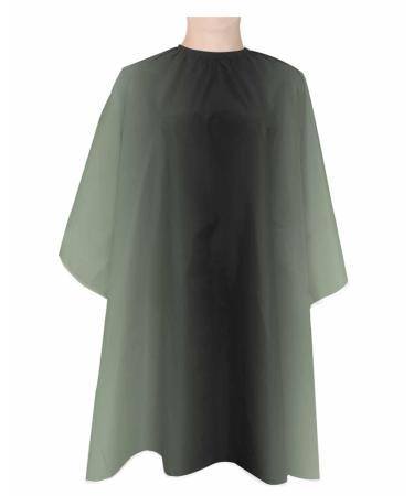 Gradient Green Ombre Solid Colored Minimalist Barber Cape - Salon Hair Cutting Cape for Women Men Kids Adults Haircut Cape with Adjustable Elastic Neckline Hairdressing Stylist Cape Gown Accessories 1 piece 55x63 Inch Sage Green