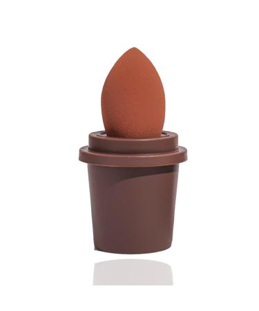 Makeup Sponge Soft Makeup Sponge Non-Latex Beauty Sponge with Box for Liquid Creams and Powder(Brown)
