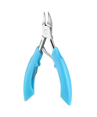 Toenail Clippers Dead Skin Remove Nail Ingrown Nipper Cuticle Scissors Nail Cutter Paronychia Tools Pedicure Manicure (Color : Blue)