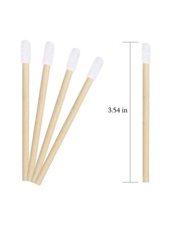 100 Pcs Premium Disposable Lip Brushes with Bamboo Handle - Makeup Tool Kit - Buy Online on GoSupps.com