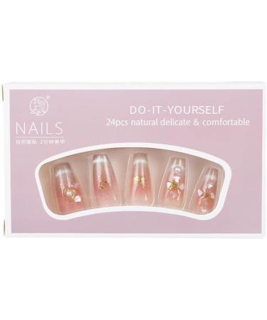 24Pcs/Set Press On Nails Long Broken Diamond Cat Eye Powder Blusher False Nails Acrylic Fake Nails Full Cover Nails Tips Artificial Finger Manicure Press on nails for Women and Girls - Buy Online on GoSupps.com