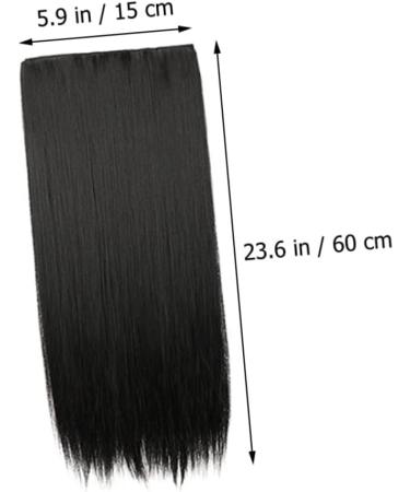 ABOOFAN Piece Long Straight Hair Wig Womens Wigs Clip in Extensions Wigs for Women Natural Wig Black Wig Long Straight Hair Extensions Hair Accessories Miss Cosplay High Temperature Wire 60X15CM Black - Buy Online on GoSupps.com