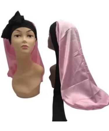 YUPs Long Silk Satin Adjustable Hair Bonnet for Long Hair - Pink - Buy Online on GoSupps.com