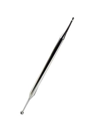 Mobestech ear cleaner Back Massager Stick Ear Sample Pen Face Acupunctures Pen Manual Massage Pen Abbey and Blood Massage ACCOUTION TOOR THE TOORATION ITION IT PLUSE ROST-FREE Silver Steel Silver 13x0.6x0.6cm