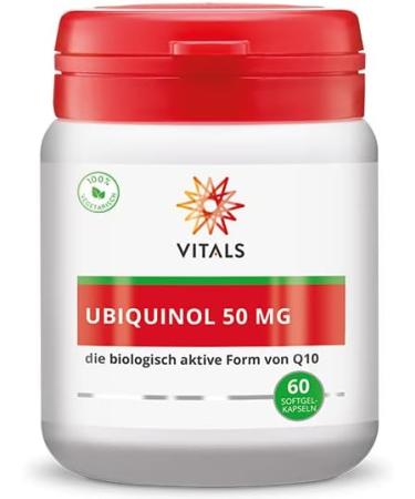 Buy Vitals Ubiquinol 50mg - 60 Vegetarian Softgel Capsules from Kaneka | Best Q10 Supplement for Optimal Bioavailability - Buy Online on GoSupps.com