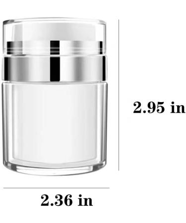 Airless Pump Jars Refillable Airless Travel Lotion Jar With Lid New Empty Airless Cosmetic Container for Thick Moisturizer Skincare Cream White - Buy Online on GoSupps.com