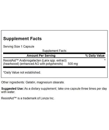 Swanson Larch Tree Arabinogalactan 500mg - 90 Capsules - Buy Online on GoSupps.com