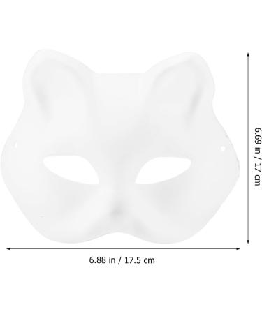 AOKWAWALIY 5pcs White Cat Masks | Blank DIY Halloween & Cosplay Half Face Masks | Perfect Masquerade Party Supplies - Buy Online on GoSupps.com