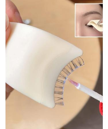 Eyelash Applicator Tool Lash Clip Eyelash Tweezers False Eyelash Tool with Silicone Clip Design More Convenient to Wear Lashes Eyelashes Extension Apply Clip for False Lashes(White) - Buy Online on GoSupps.com