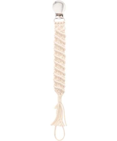 Shop Zoomy Vintage Braided Cotton Pacifier Chain Clips - Unisex Baby Pacifier Holder Belt in Beige - Ideal for Boys & Girls - International Shipping Available! - Buy Online on GoSupps.com