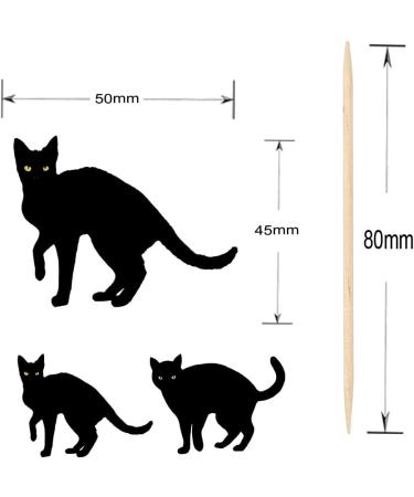 Halloween Black Cat Cupcakes Toppers Party Food Decorations Sticks Picks (24 Pack) - Buy Online on GoSupps.com