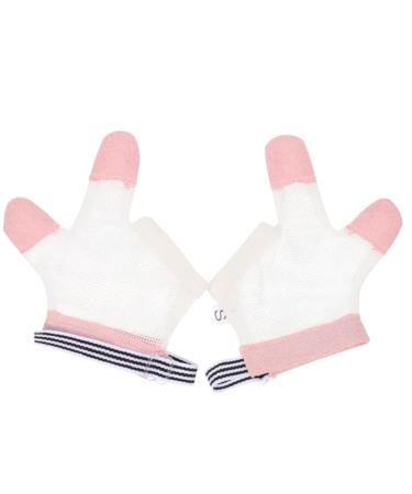 Healifty Kids Gloves Gloves 1 Pair Baby Stop Thumb Gloves Stop Sucking Breathable Thumb Protector Kids Chewy Gloves Stop Soft Mesh Fabric Stop Sucking Gloves for Kids Baby Kids Tools 12X10.5CM