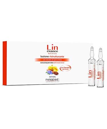 Lin Exance Pack of 12 x 10 ml bottles of linseed oil and keratin
