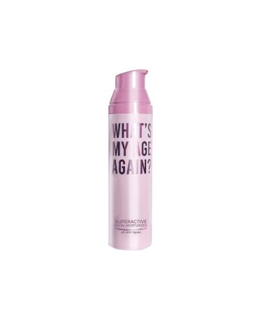 What's My Age Again SuperActive Facial Moisturizer | Daily Hydrating Face Moisturizer | Clean Vegan Sustainable & Cruelty-Free | EWG Verified | All Skin Types | 60 ml / 2.02 fl.oz.
