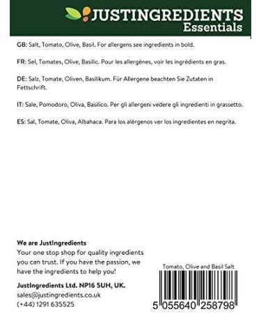 JustIngredients Essential Tomato/Olive/Basil Flavored Salt 250g - Pack of 5 - Buy Online on GoSupps.com
