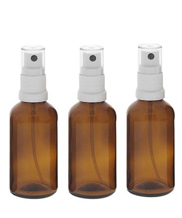 Brown glass spray bottle atomizer bottle with pump atomizer. Kosmetex perfume bottle 3 x 50 ml
