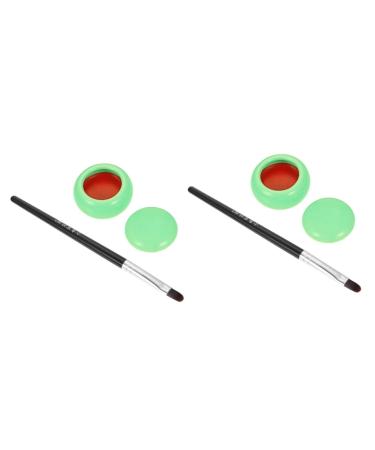 FRCOLOR 2Pcs Lipstick Blush Eyeshadow Moisturizing Lipstick Creative Rouge Safe Rouge Natural Eyeshadow Face Blush Healthy Blush Ceramic Multifunctional Cheek