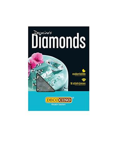 Decocino Edible Diamonds - Elegant Cake Decoration | Edible Glitter Stones & Sparkling Confetti | 2 x 16 Pieces for Stunning Desserts - Buy Online on GoSupps.com